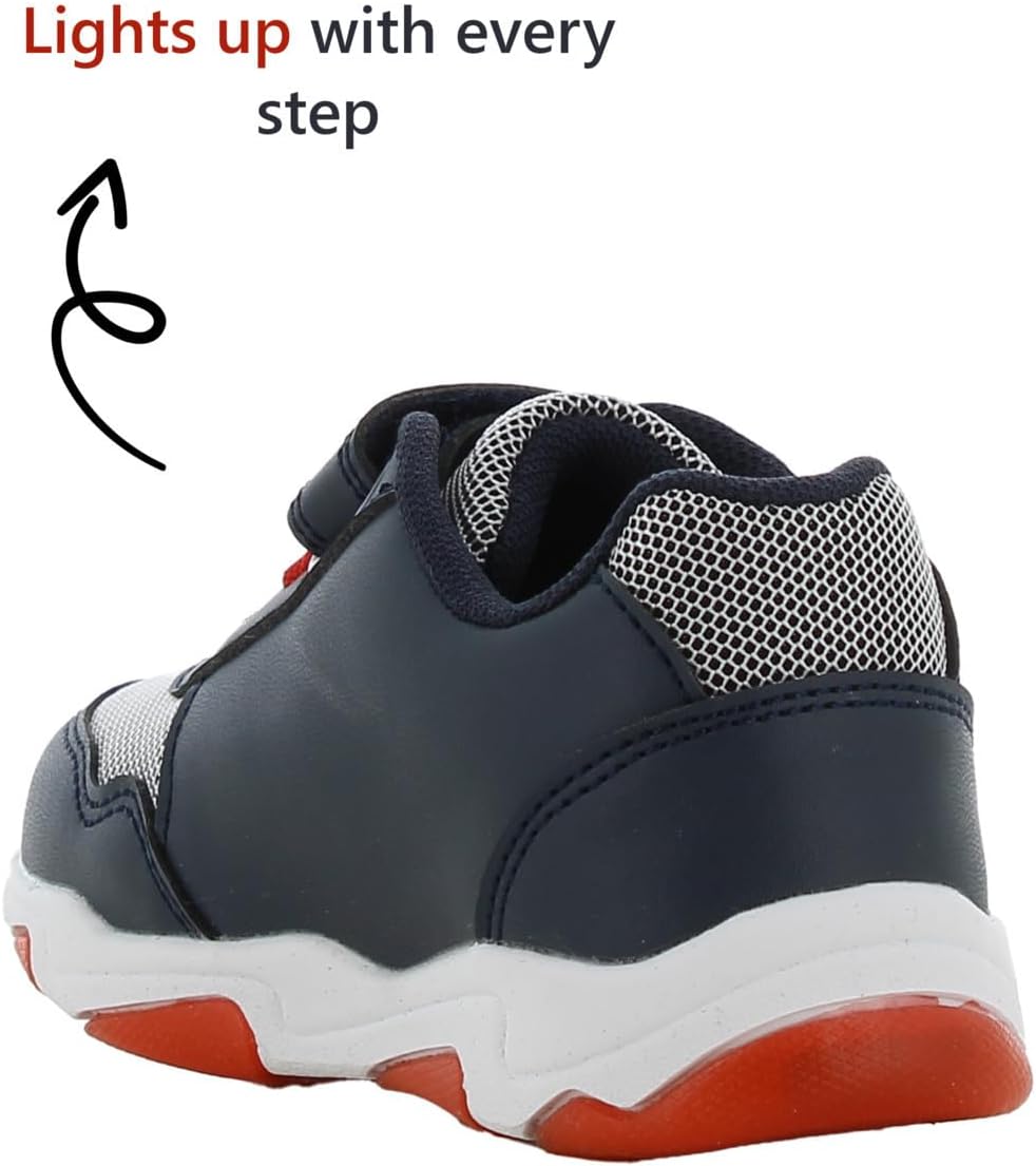 SPIDERMAN Blinkschuhe Jungen von 2 bis 8 Jahre, Niedriger Leuchtschuhe mit Licht für Kinder, Lustige