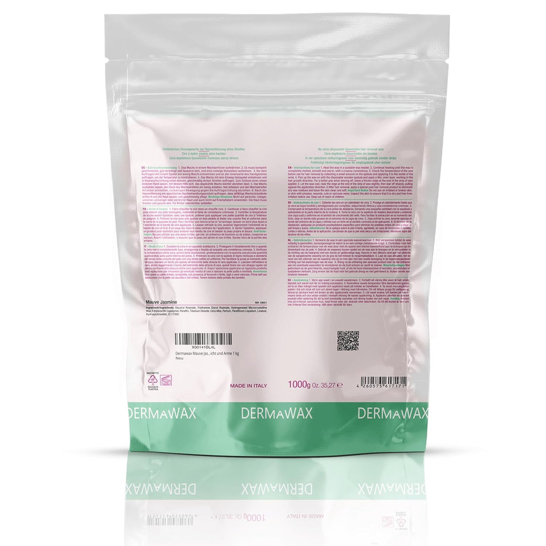 Dermawax Mauve Jasmin Wachs Filmwachs Heisswachs Waxing Perlen Wachsperlen Anwendung ohne Wachsstrei