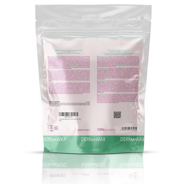 Dermawax Mauve Jasmin Wachs Filmwachs Heisswachs Waxing Perlen Wachsperlen Anwendung ohne Wachsstrei