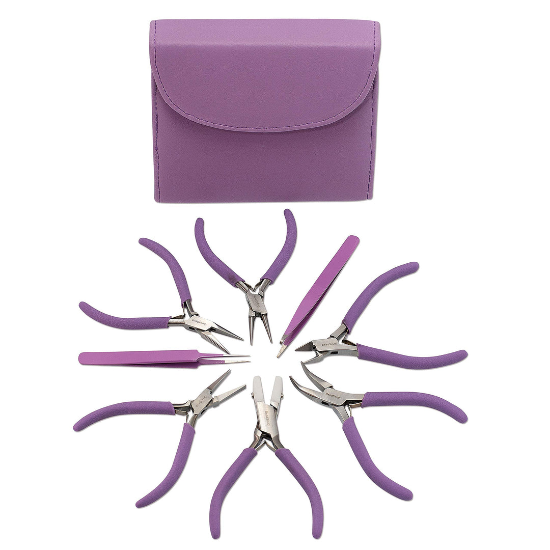 (Purple) - Fashion Colour Plier Set & , Clutch-orchid - PLFAS03 Violett, Violett