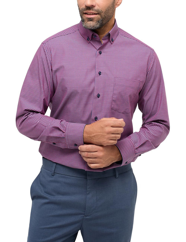 ETERNA Male Shirt unifarben 42 Rot, 42 Rot