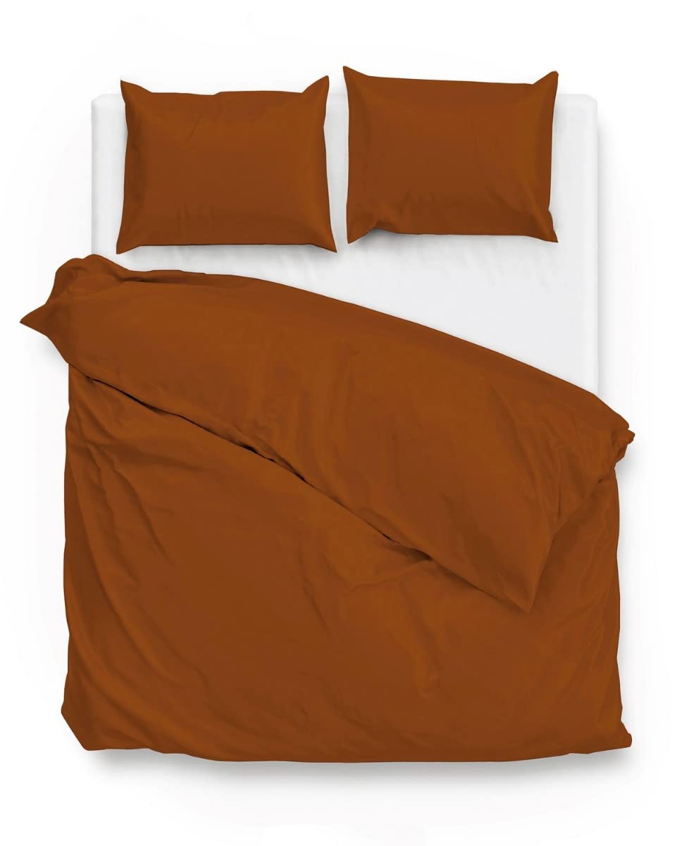 ZO! HOME Bettwäsche Satinado 200x220 100% Baumwolle Mako-Satin Copper Orange