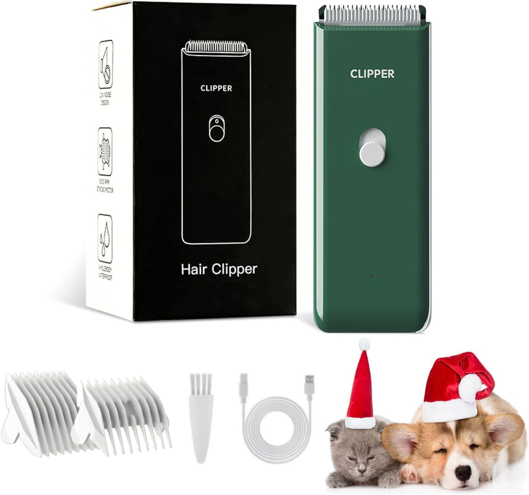 ENSSU Hundeschermaschine, kabelloses, wiederaufladbares Hundepflege-Set Katzenhaarschneidemaschine f