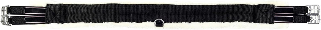 HKM Sattelgurt -Teddy- 9116 - schwarz/cream 145 cm, 9116 - schwarz/cream 145 cm