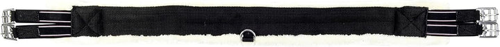 HKM Sattelgurt -Teddy- 9116 - schwarz/cream 145 cm, 9116 - schwarz/cream 145 cm