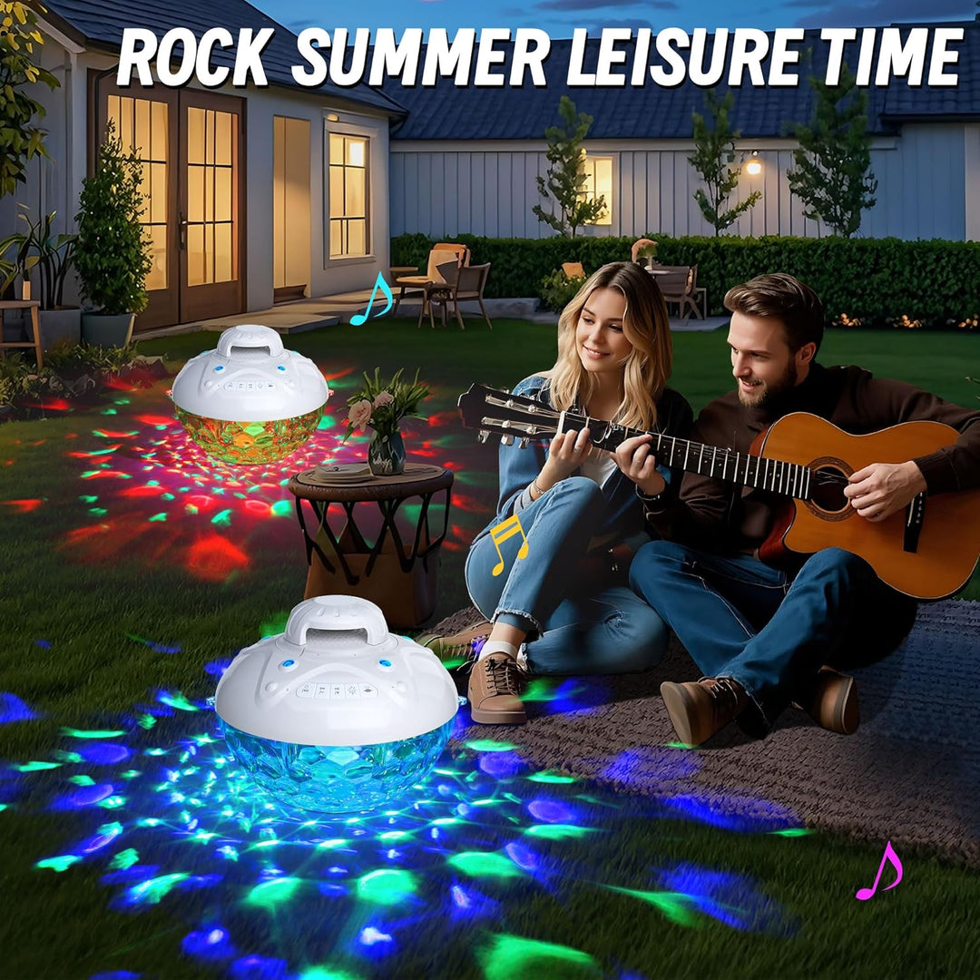 KingSom 3 in 1 Pool Lautsprecher Bluetooth mit Springbrunnen Pool Licht, 10000mAh Schwimmender Lauts