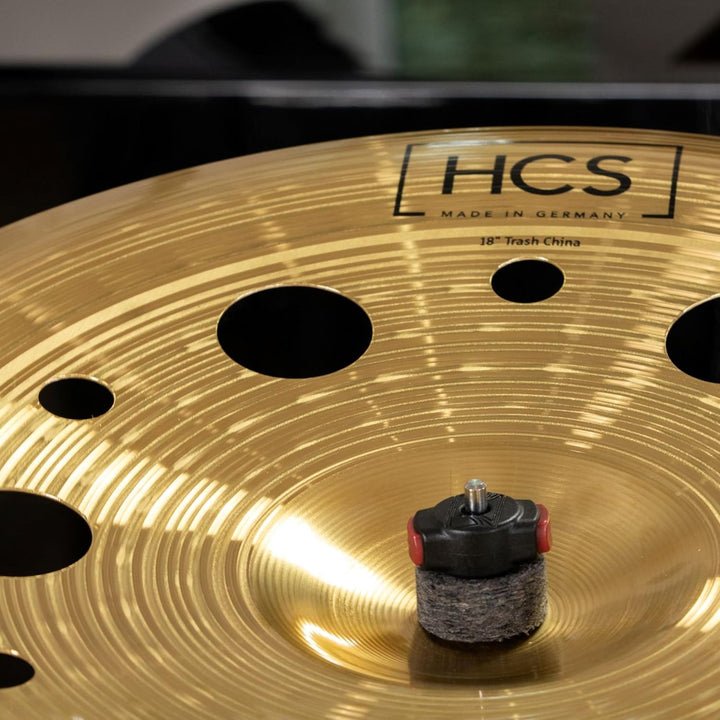 Meinl Cymbals HCS Trash China 18 Zoll (Video) Schlagzeug Becken mit Löchern (45,72cm) Messing, Tradi