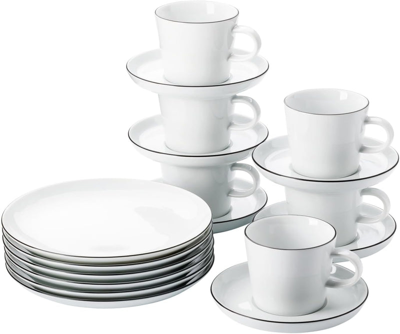 Cucina-Basic Colori Black Kaffeeset 18tlg.
