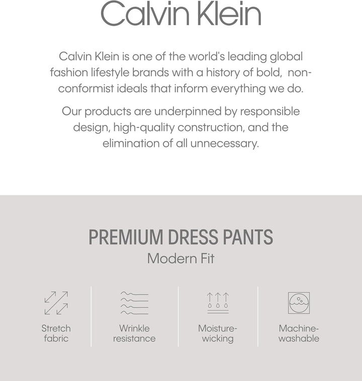 Calvin Klein Herren Moderne Passform Klassische Hose 40W / 32L Mittelgrau, 40W / 32L Mittelgrau