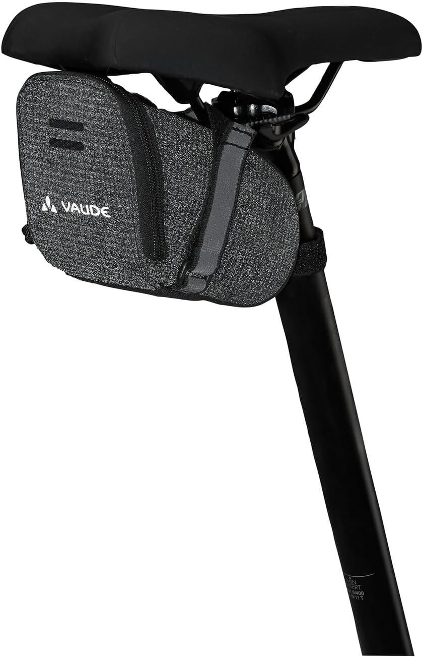 VAUDE Race Light XL Luminum - Satteltasche Fahrrad - mit Klettbefestigung - reflektierend Schwarz, S