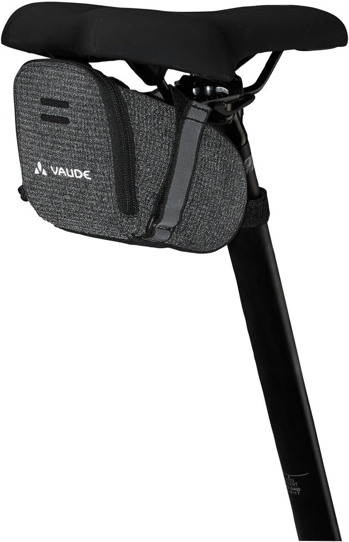 VAUDE Race Light XL Luminum - Satteltasche Fahrrad - mit Klettbefestigung - reflektierend Schwarz, S