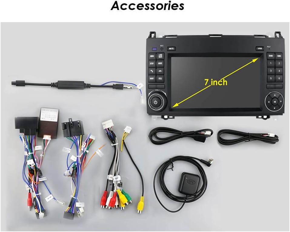 7 Zoll Android Autoradio,GPS Navi mit Bluetooth/FM/RDS/DAB+/WiFi für Mercedes-Benz W169/A150/A160/ A