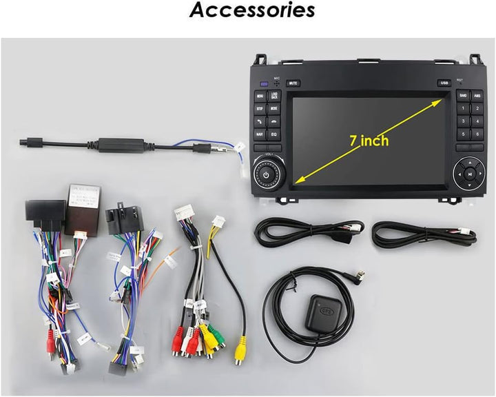 7 Zoll Android Autoradio,GPS Navi mit Bluetooth/FM/RDS/DAB+/WiFi für Mercedes-Benz W169/A150/A160/ A