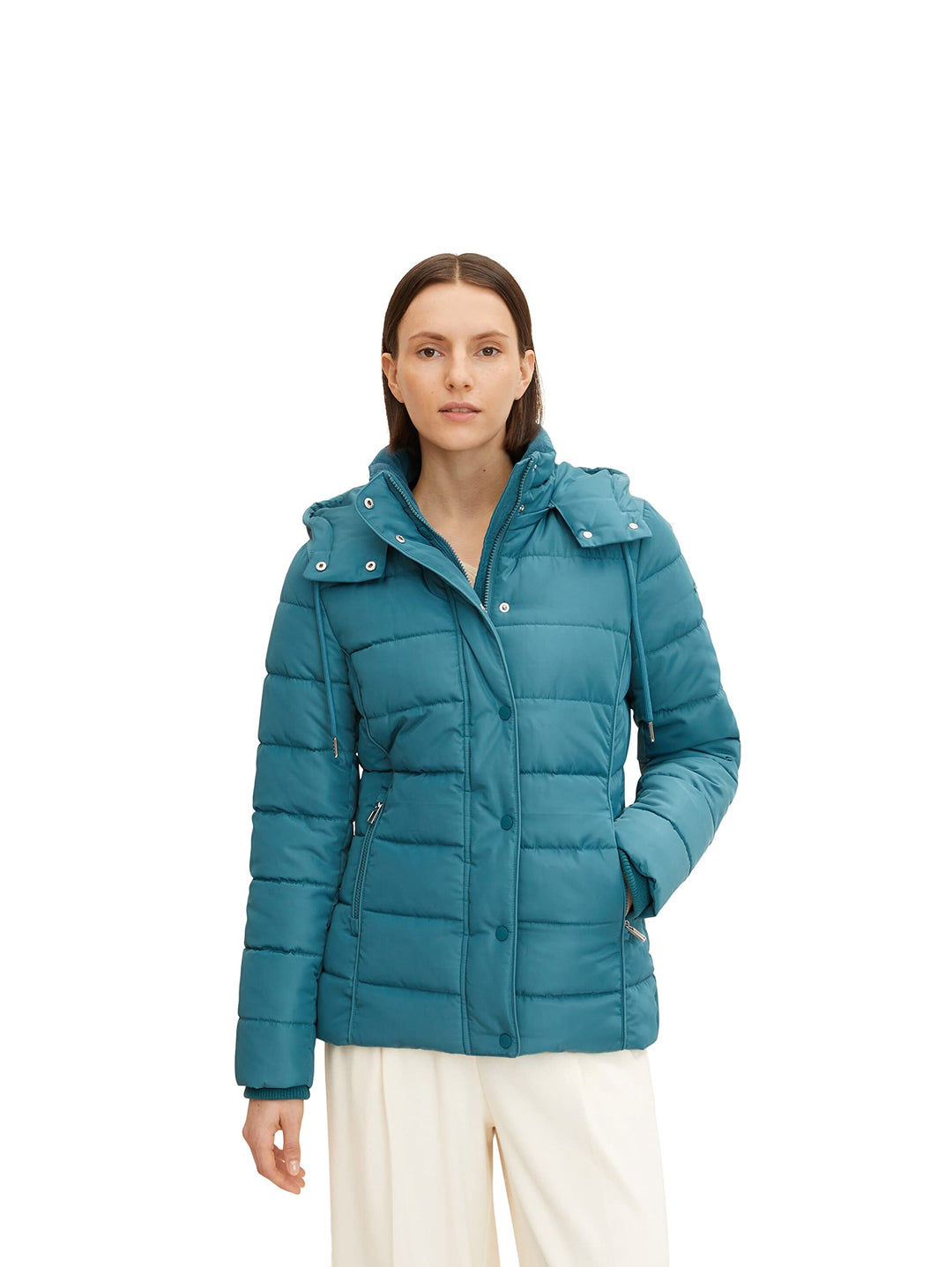 TOM TAILOR Damen 1032480 Winterjacke mit Kapuze (1er Pack) XS 13222 - Pastel Teal, XS 13222 - Pastel