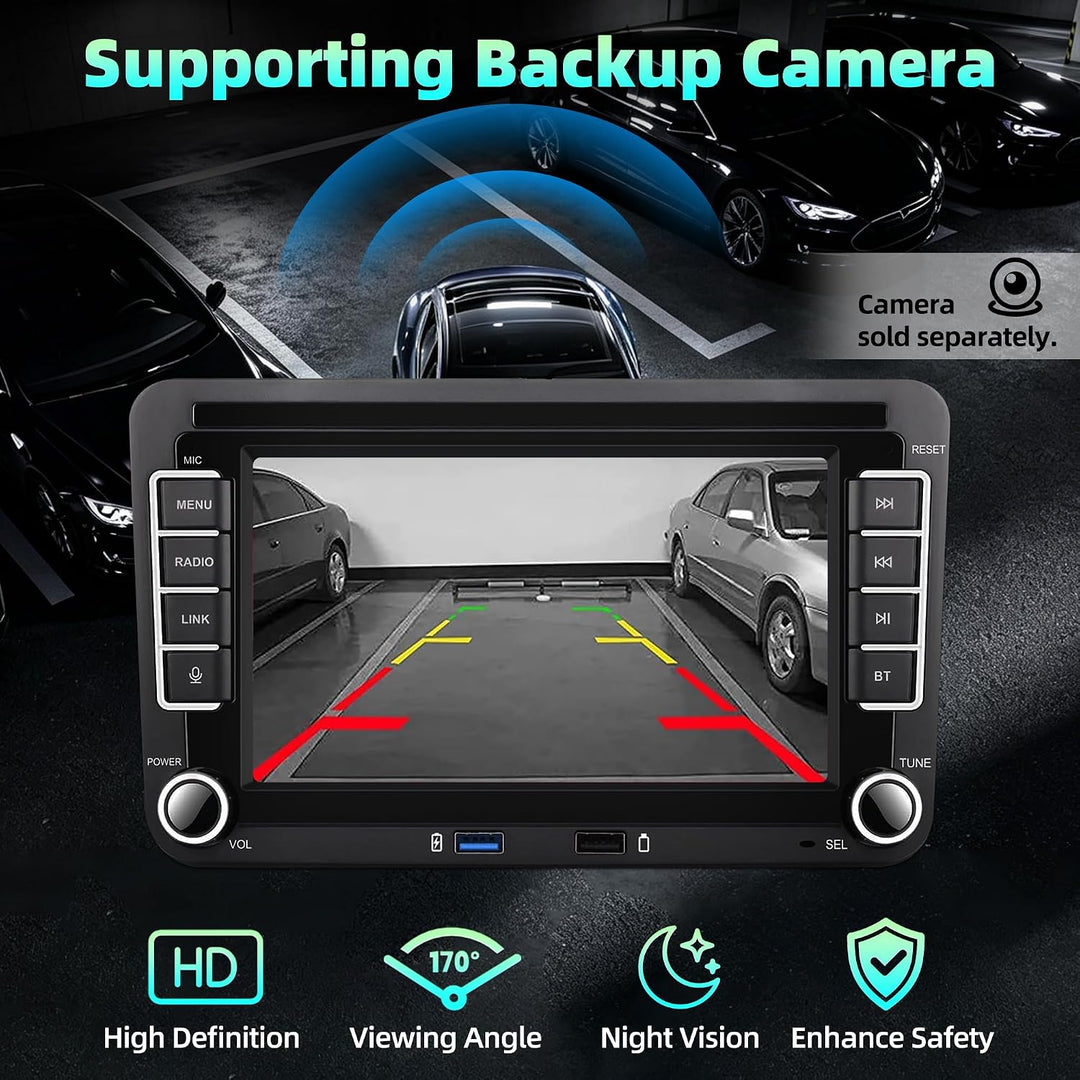 Linux Autoradio Mit Bildschirm für Golf 5 6 VW Polo 6R T5 Passat Touran Seat, 7 Zoll Wireless Carpla