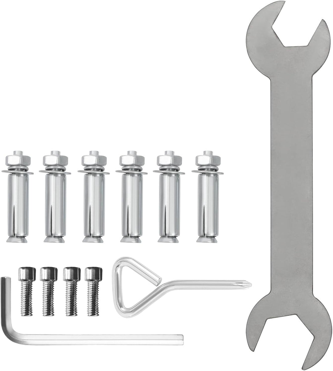 Happybuy Treppengeländer 3 Stufen, Hauseingang Handlauf Edelstahl mit Pfosten, Verstellbare Eingangs
