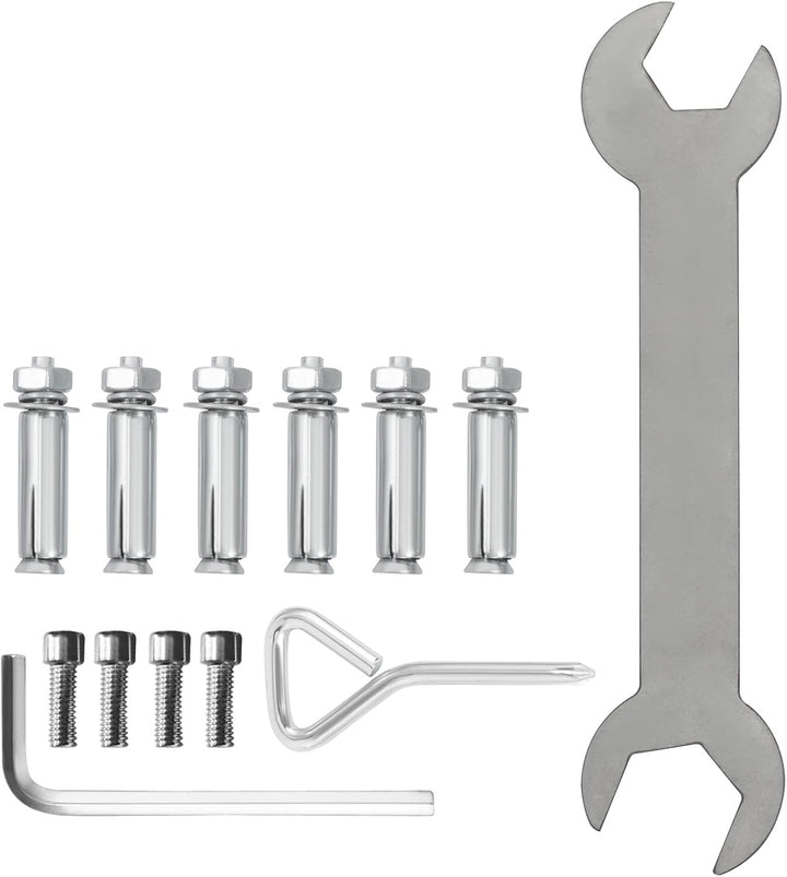 Happybuy Treppengeländer 3 Stufen, Hauseingang Handlauf Edelstahl mit Pfosten, Verstellbare Eingangs