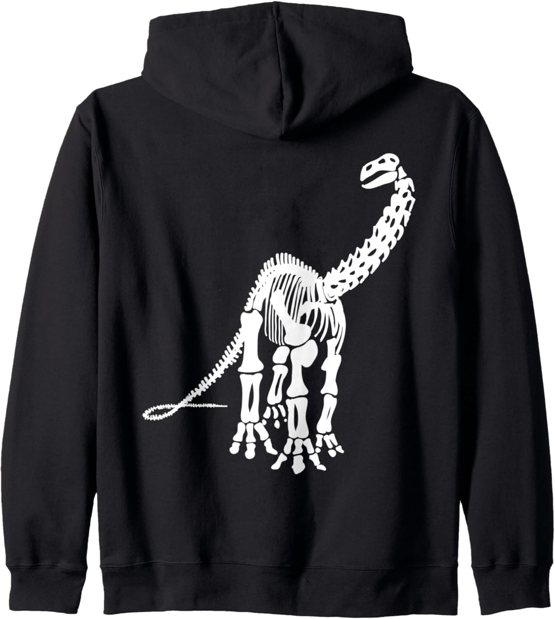 Brontosaurus Dinosaurier Fossil Skelett (weisses Logo-Design) Kapuzenjacke
