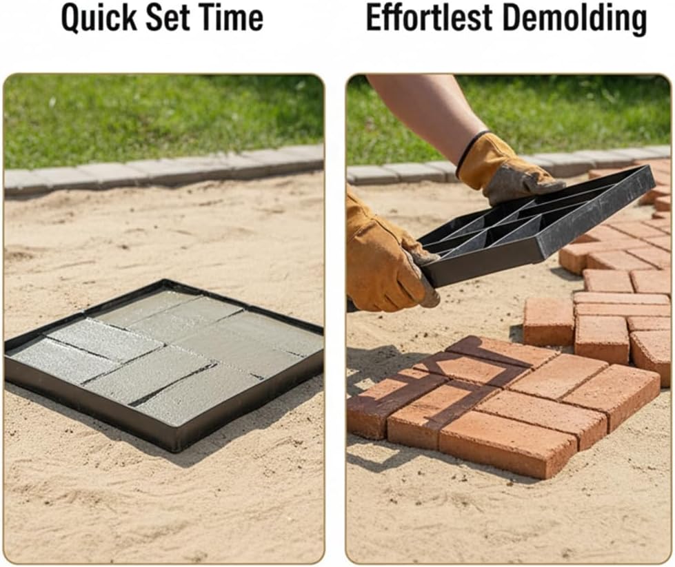 Betonform Gehweg Form Von Schwarz Schalungsform Giessform Diy Plastikformen Für Beton Gehwegplatten