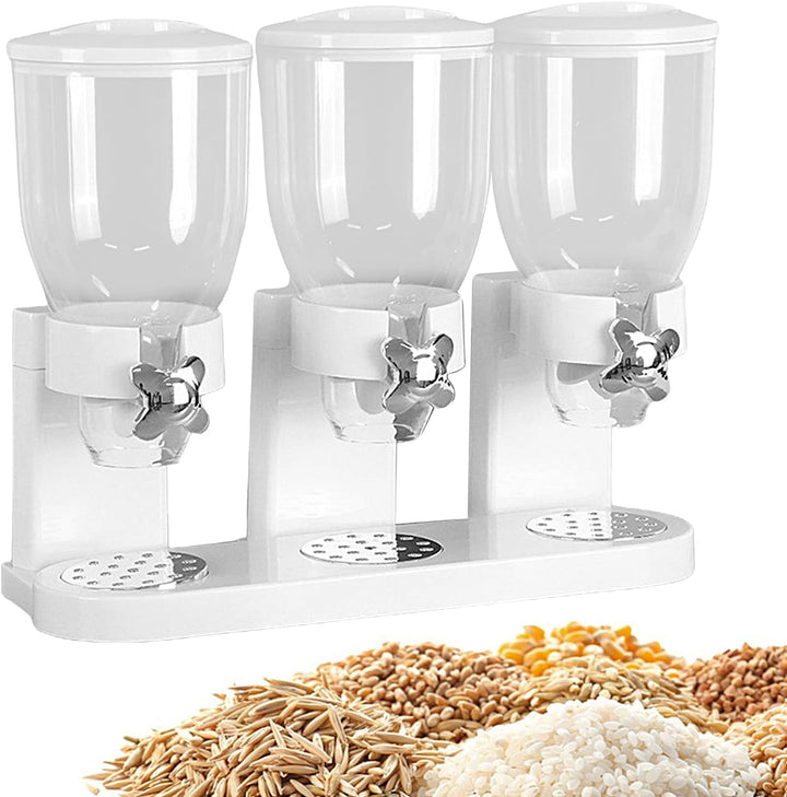 Müslispender Doppelt - Snackspender - Cereal Dispenser, Cornflakes Spender - Doppelspender für Süssi