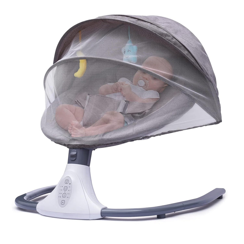 Elektrische Babywippe, Baby Bouncer, Schaukelwippe, Babyschaukel- Schaukel Baby Indoor,Timing-Funkti