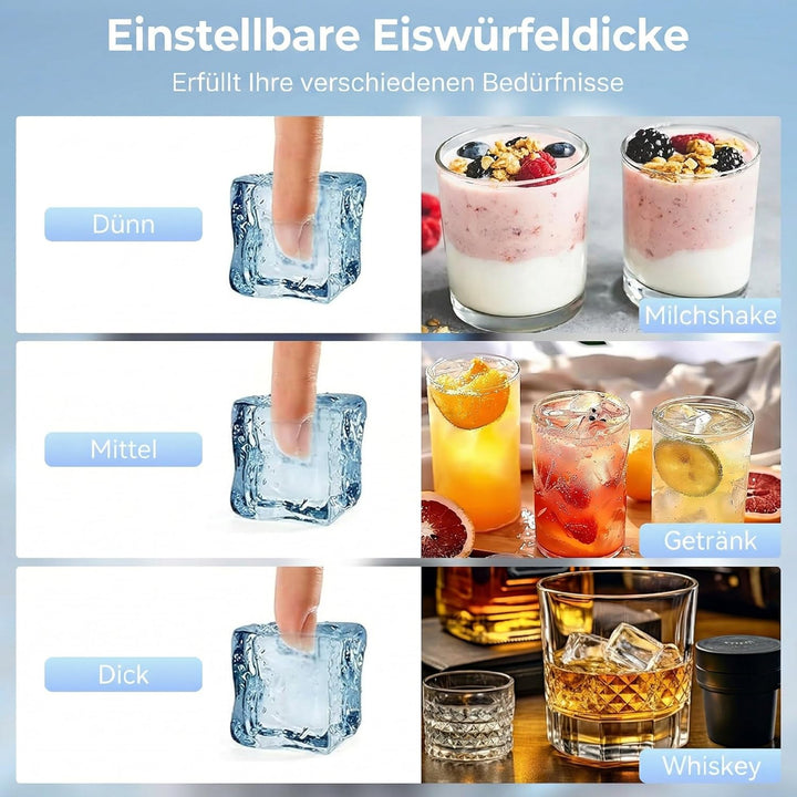 HOMCOM Kommerzielle Eiswürfelmaschine 45kg/24H selbstreinigend Eismaschine mit 7,5 kg Speicher, Time