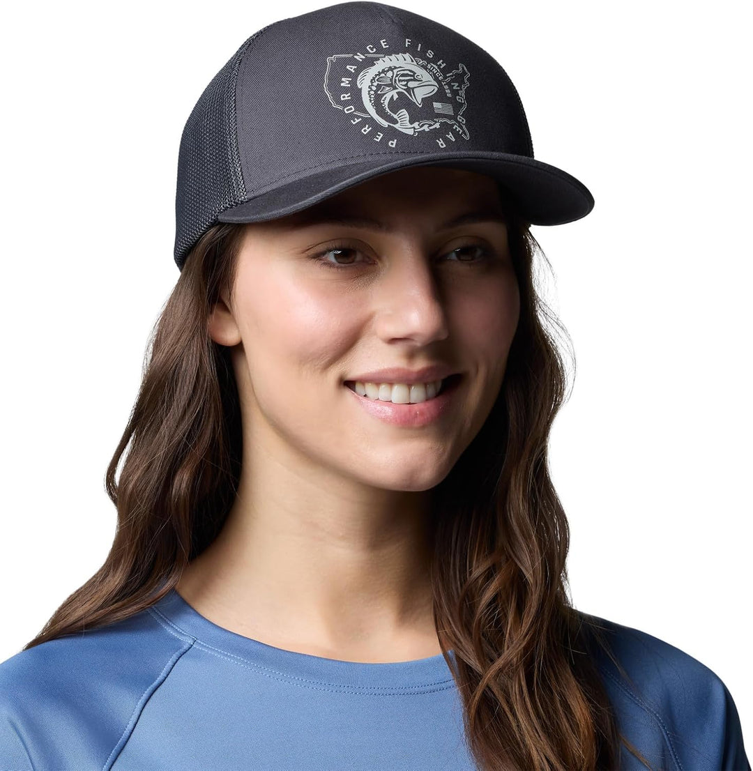 Columbia Unisex PFG Statetriot Mesh Ballkappe Cap S-M Shark/Pfg Pride USA, S-M Shark/Pfg Pride USA