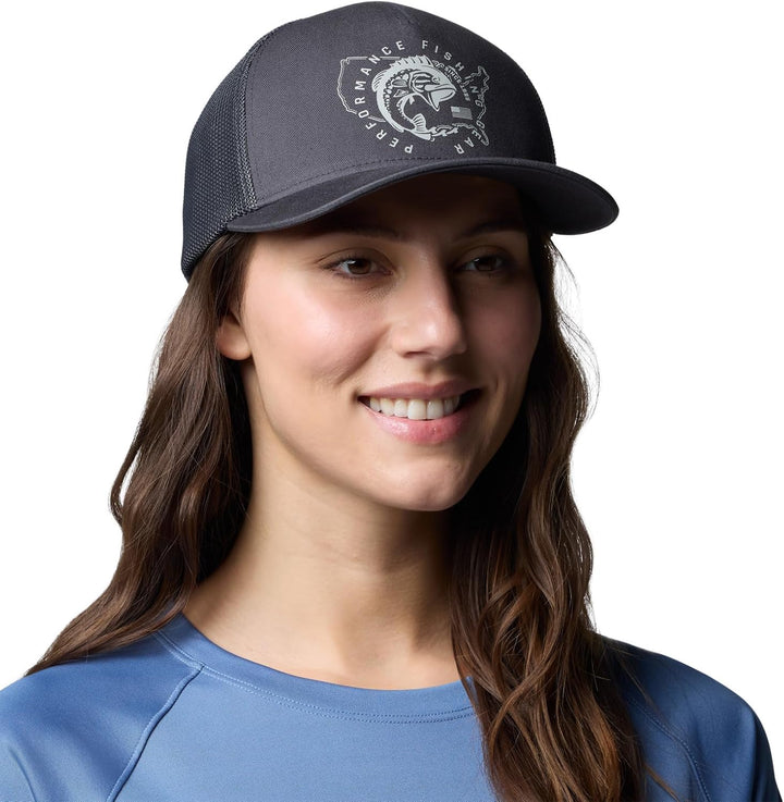 Columbia Unisex PFG Statetriot Mesh Ballkappe Cap S-M Shark/Pfg Pride USA, S-M Shark/Pfg Pride USA