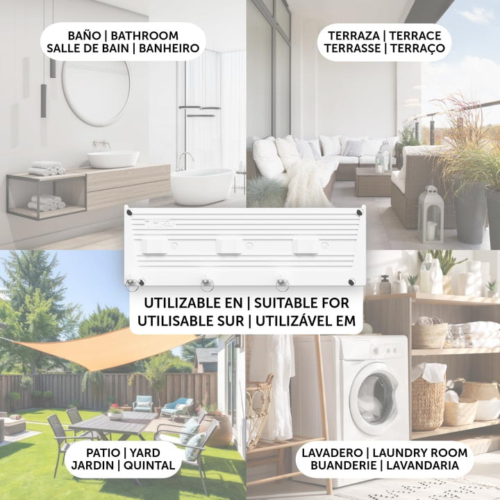 Cuncial Tz Retractable Wäscheleine mit 3 Fäden, Wäscheleine