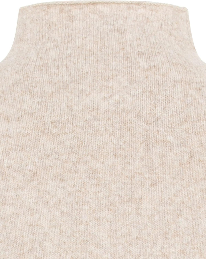 camel active Damen Oversized Strickpullover mit Rollkragen L Mandel, L Mandel
