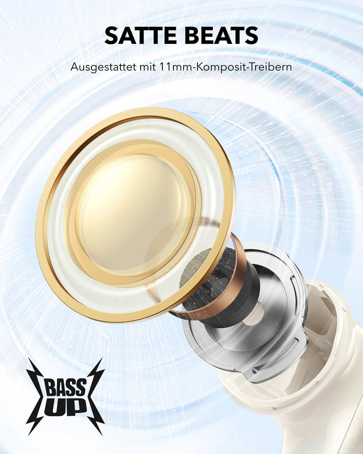 soundcore P40i by Anker, Wireless Earbuds mit Noise Cancelling, Adaptive Geräuschunterdrückung, Bass
