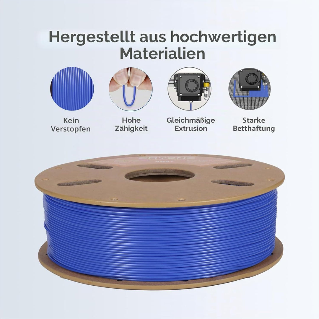 ERYONE ABS Plus Filament 1,75 mm +/- 0,03 mm, ABS Pro ABS+ 3D-Druckerfilament für die meisten FDM 3D