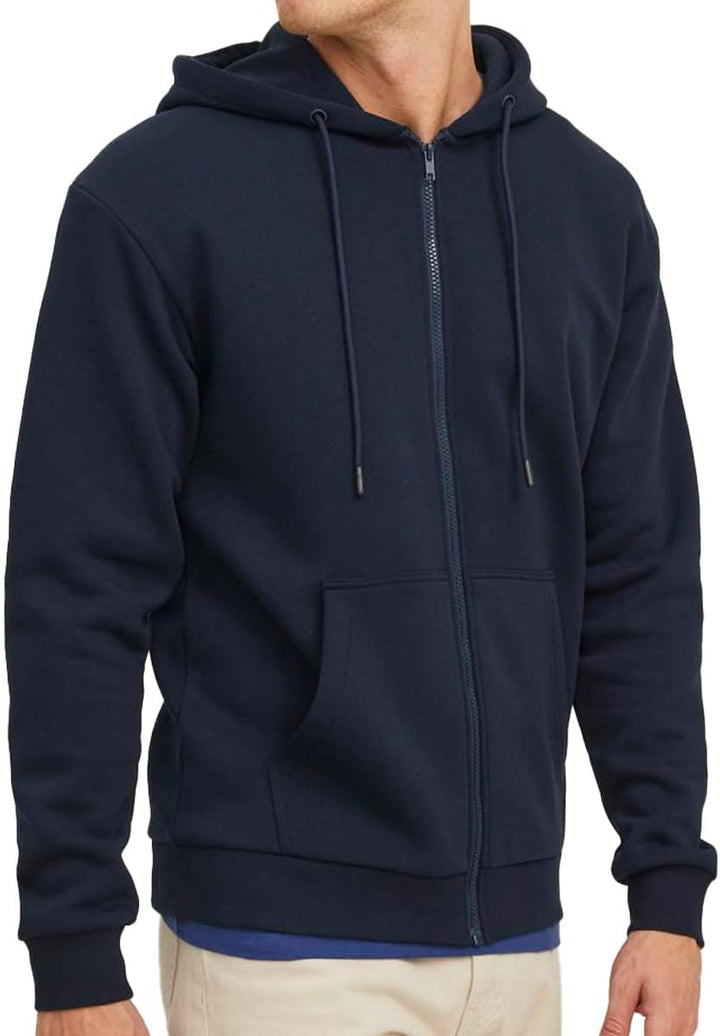 JACK &amp; JONES Regular Fit Hoodie Jacket Zip Pullover Sweater Uni Bradley S Navy Blazer, S Navy Blazer
