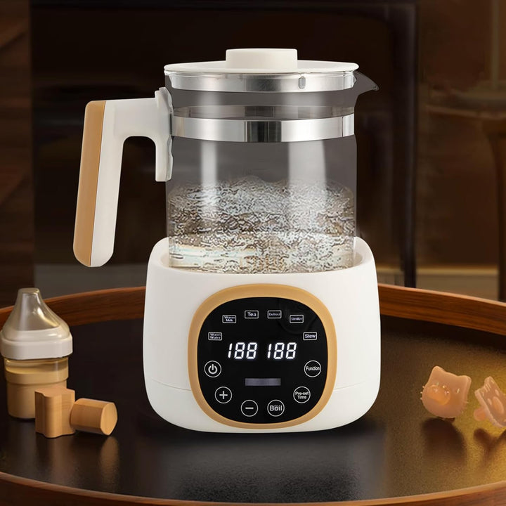 Wasserkocher mit Temperatureinstellung, Babyflaschenwärmer 1.3L Kapazität Flaschenwärmer 600W baby W