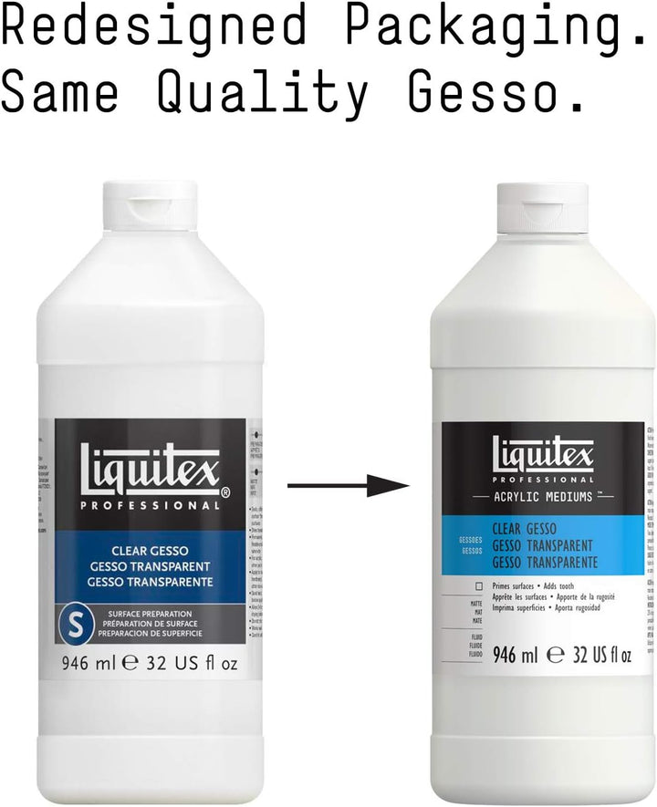 Liquitex 7632 Professional Gesso - Transparent Acrylmedium, Acryl 946ml-Transparent, klares Gesso-94