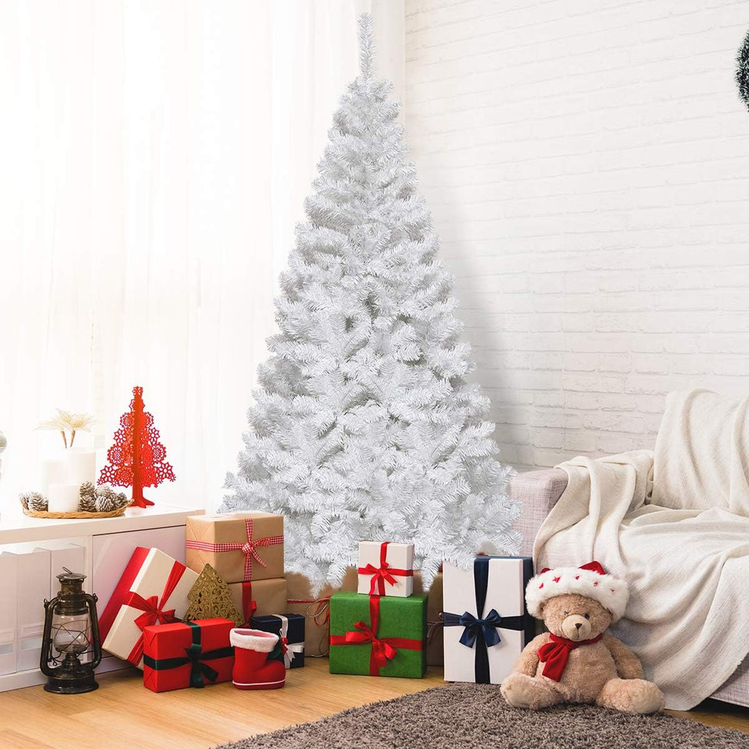 COSTWAY 180cm Künstlicher Weihnachtsbaum, Tannenbaum mit Metallständer, Christbaum PVC Nadeln, Kunst