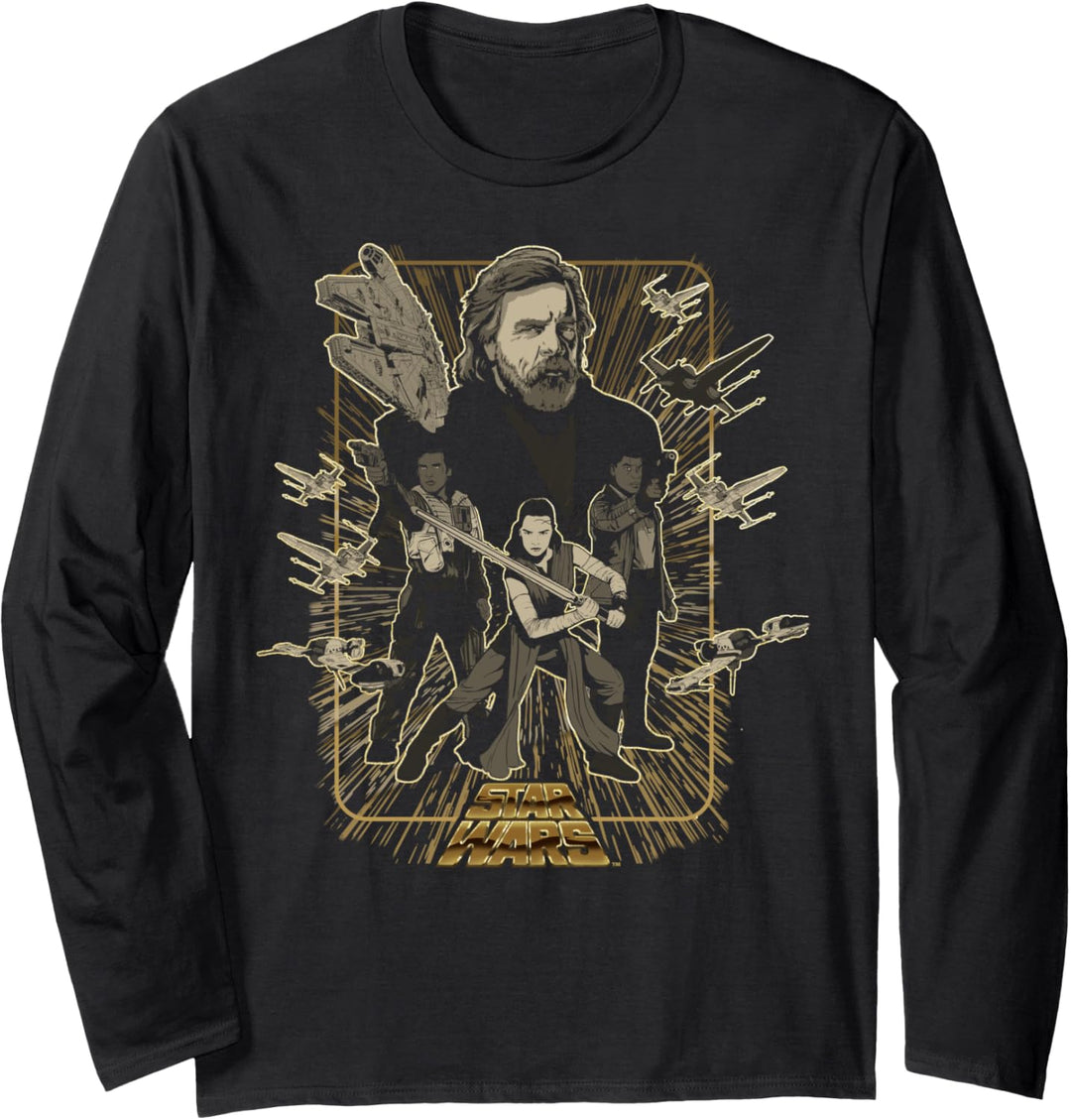 Star Wars The Last Jedi Golden Good Guys Poster Langarmshirt