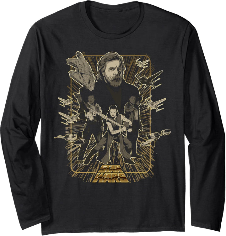 Star Wars The Last Jedi Golden Good Guys Poster Langarmshirt