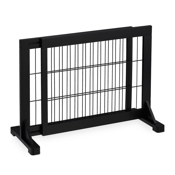 Relaxdays Absperrgitter, ausziehbares Schutzgitter, Treppe & Tür, HxB 56x70-108 cm, freistehend, Kin