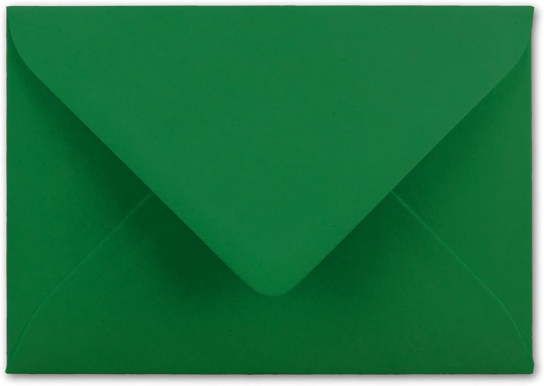 75 Briefumschläge Tannengrün (Grün) - DIN C6 - gefüttert mit weissem Seidenpapier - 100 g/m² - 11,4