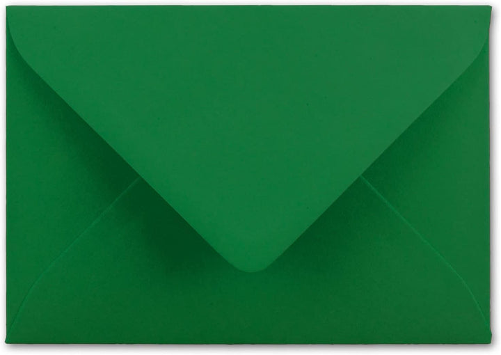 75 Briefumschläge Tannengrün (Grün) - DIN C6 - gefüttert mit weissem Seidenpapier - 100 g/m² - 11,4