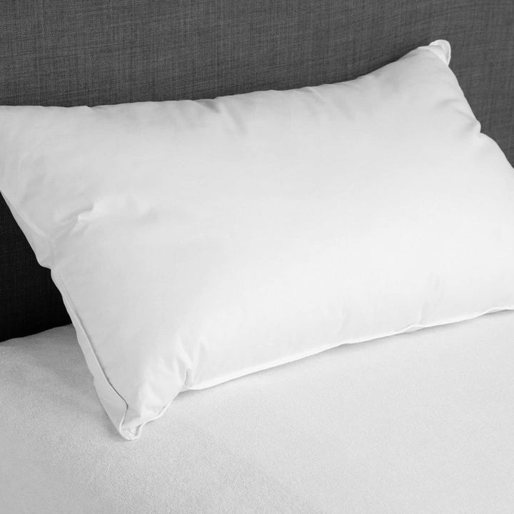 Daunenstep Maschinenwaschbar und Wäschetrockner 100% Daunenhypoallergenes Kissen Weiss