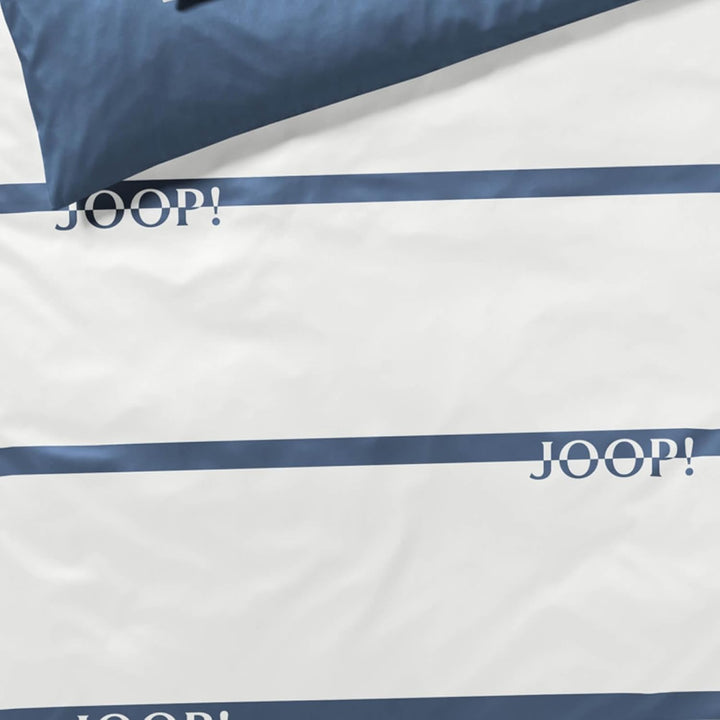 Joop! Mako Satinbettwäsche Logo Stripes (135x200, Aqua) Aqua 135x200cm+80x80, Aqua 135x200cm+80x80