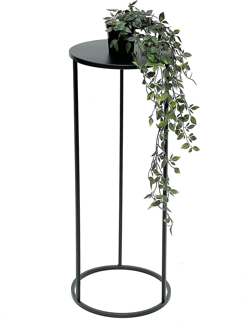 DanDiBo Blumenhocker Metall Schwarz Rund 70-50 cm Blumenständer Beistelltisch 96316 Blumensäule Mode