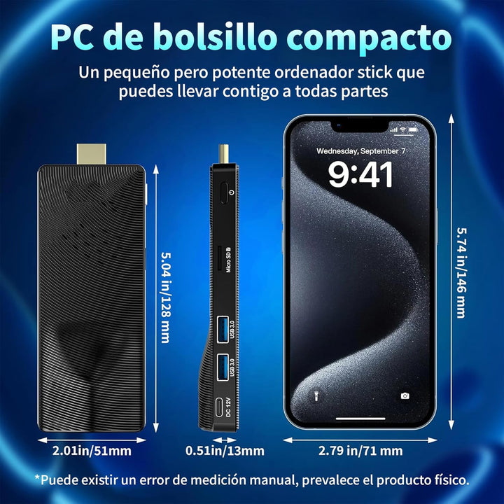 HEIGAOLAPC PC Stick Win 10 Pro, Pentium N4200 (1.1GHz) 4GB DDR4 RAM 64GB eMMC Fanless Mini Computer,