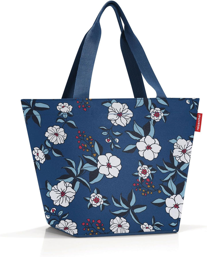 reisenthel shopper M garden blue Geräumige Shopping Bag und edle Handtasche in einem Aus wasserabwei