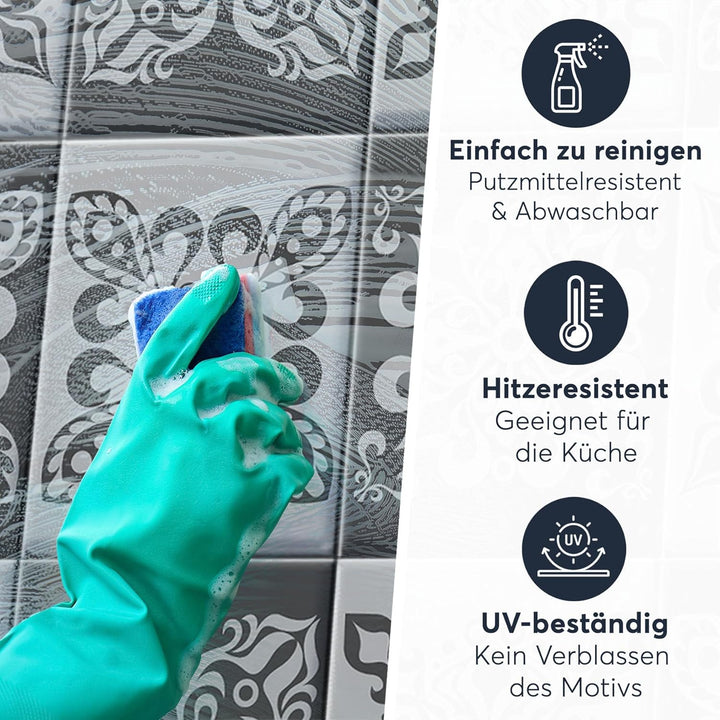 CREATISTO Klebefliesen Stickerfliesen Fliesenfolie - Aufkleber Sticker für Wandfliesen I Klebefliese