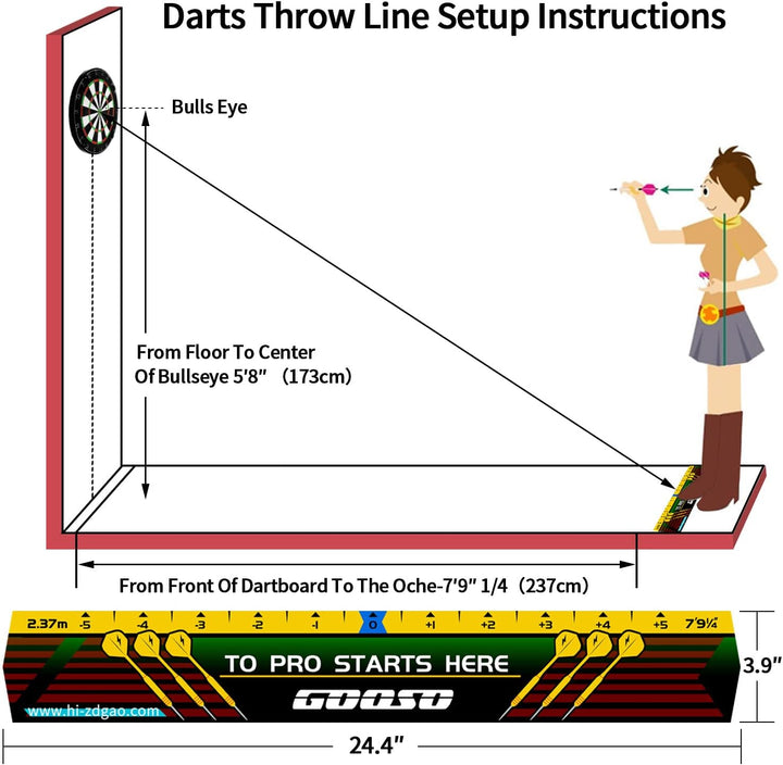 FDLS Dart-Halter zur Wandmontage mit 15 Dartpfeilen mit Stahlspitze oder weicher Spitze, Dart-Caddy