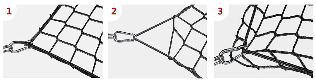 TrunkExpert Kofferraum Netz Kompatibel mit Honda Accord VII Sedan : 2002-2008, Gepäcknetz Elastisch