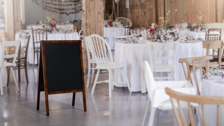 ALLboards Kundenstopper mit lackiertem Holzrahmen 100x60cm, Werbetafel, Gehwegaufsteller, Aufsteller